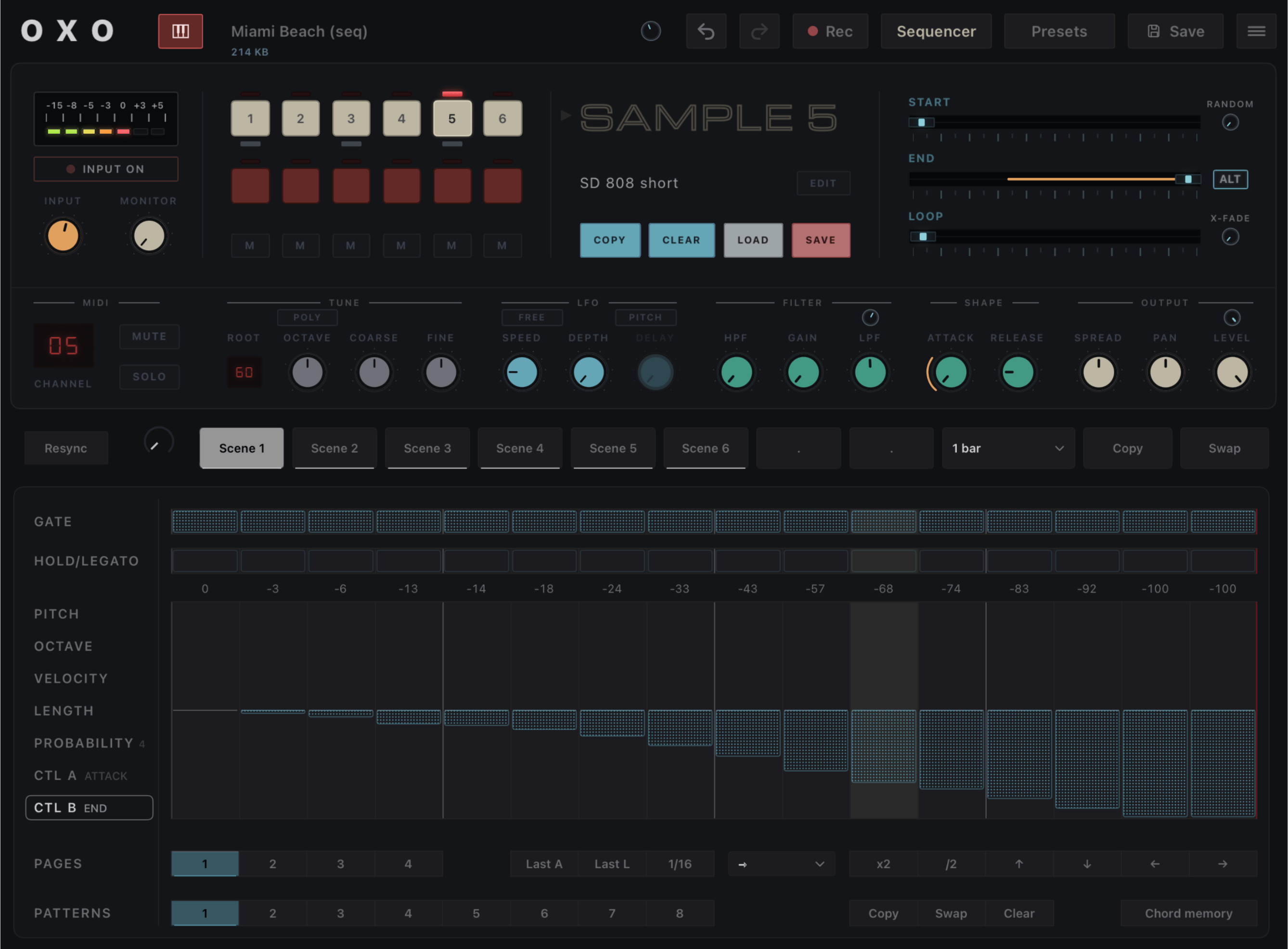Oxo Sample with the sequencer open